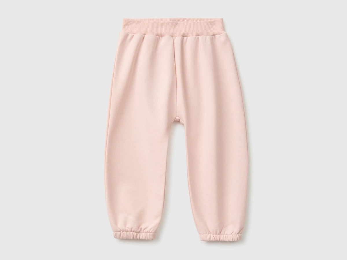 Benetton Soft Pink Girl Sweatpants with Animal on the Back SKU: 3YWVAF02P_08Q Image 01