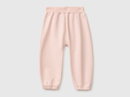 Benetton Soft Pink Girl Sweatpants with Animal on the Back SKU: 3YWVAF02P_08Q Image 01
