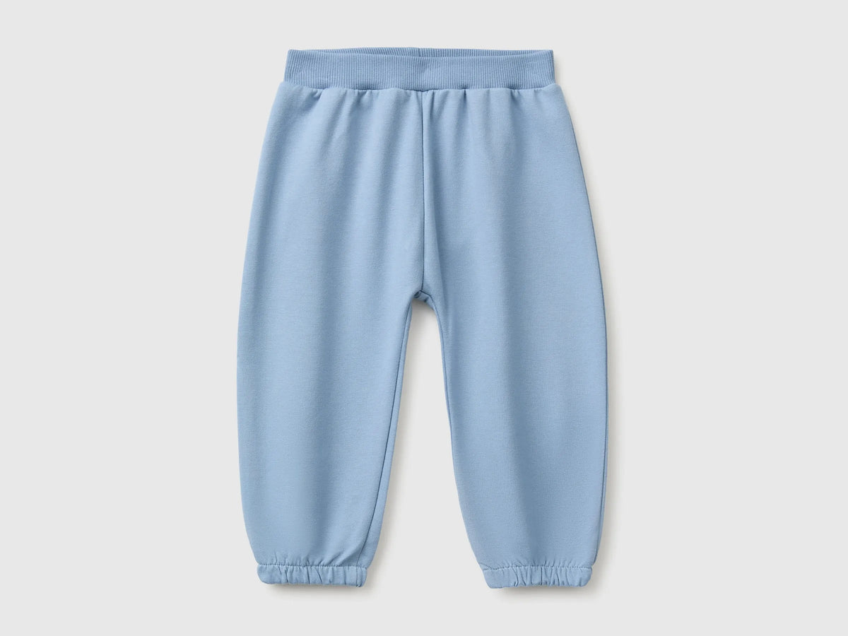 Benetton Light Blue Unisex Sweatpants with Animal on the Back SKU: 3YWVAF02P_09A Image 01