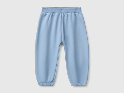 Benetton Light Blue Unisex Sweatpants with Animal on the Back SKU: 3YWVAF02P_09A Image 01