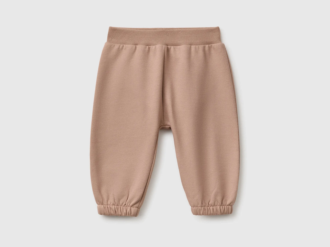 Benetton Dove Gray Unisex Sweatpants with Animal on the Back SKU: 3YWVAF02P_199 Image 01