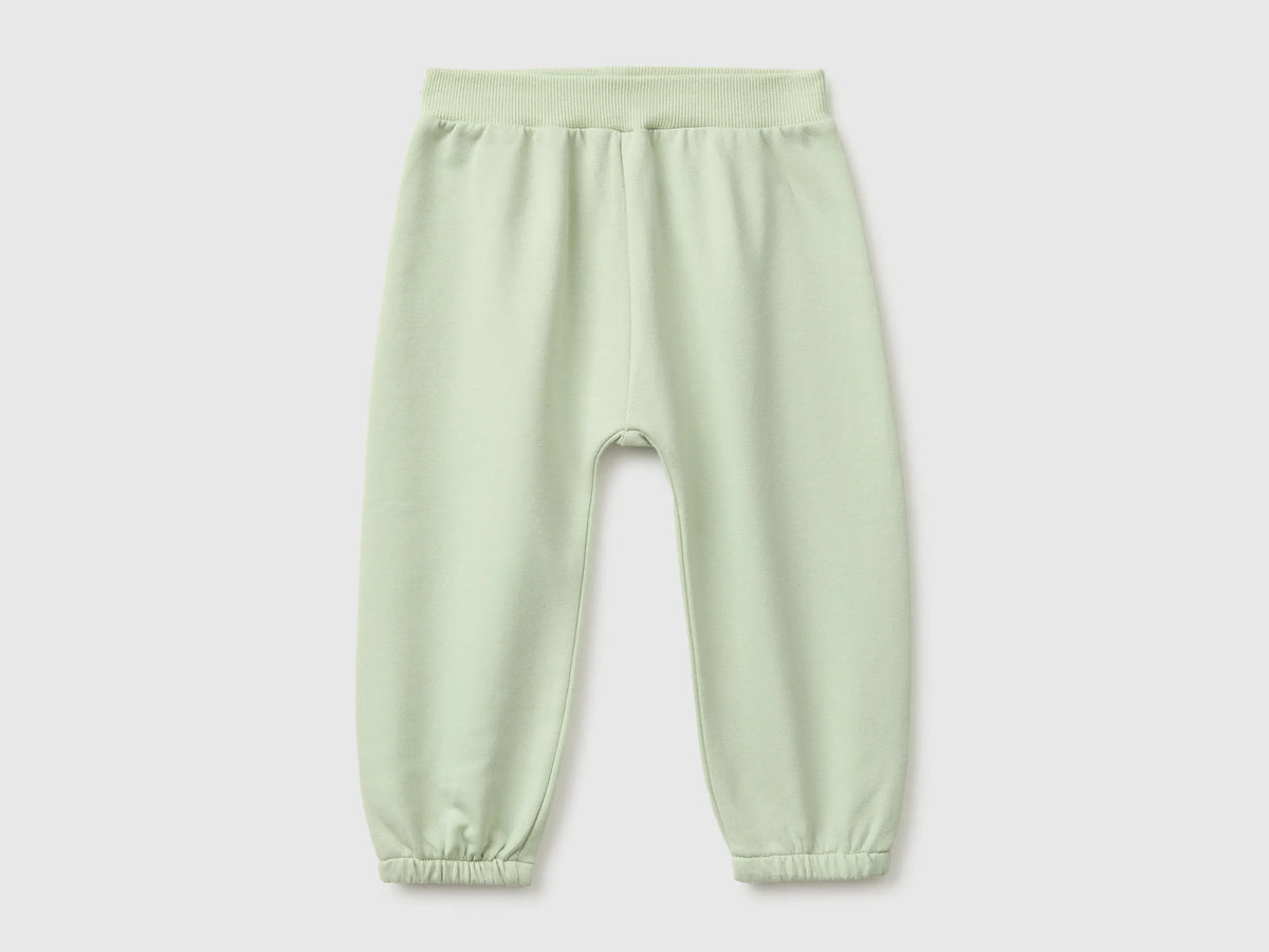 Benetton Light Green Unisex Sweatpants with Animal on the Back SKU: 3YWVAF02P_2G8 Image 01
