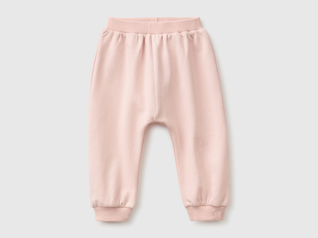 Benetton Soft Pink New Born Stretch Sweatpants SKU: 3YWVAF02Q_08Q Image 01