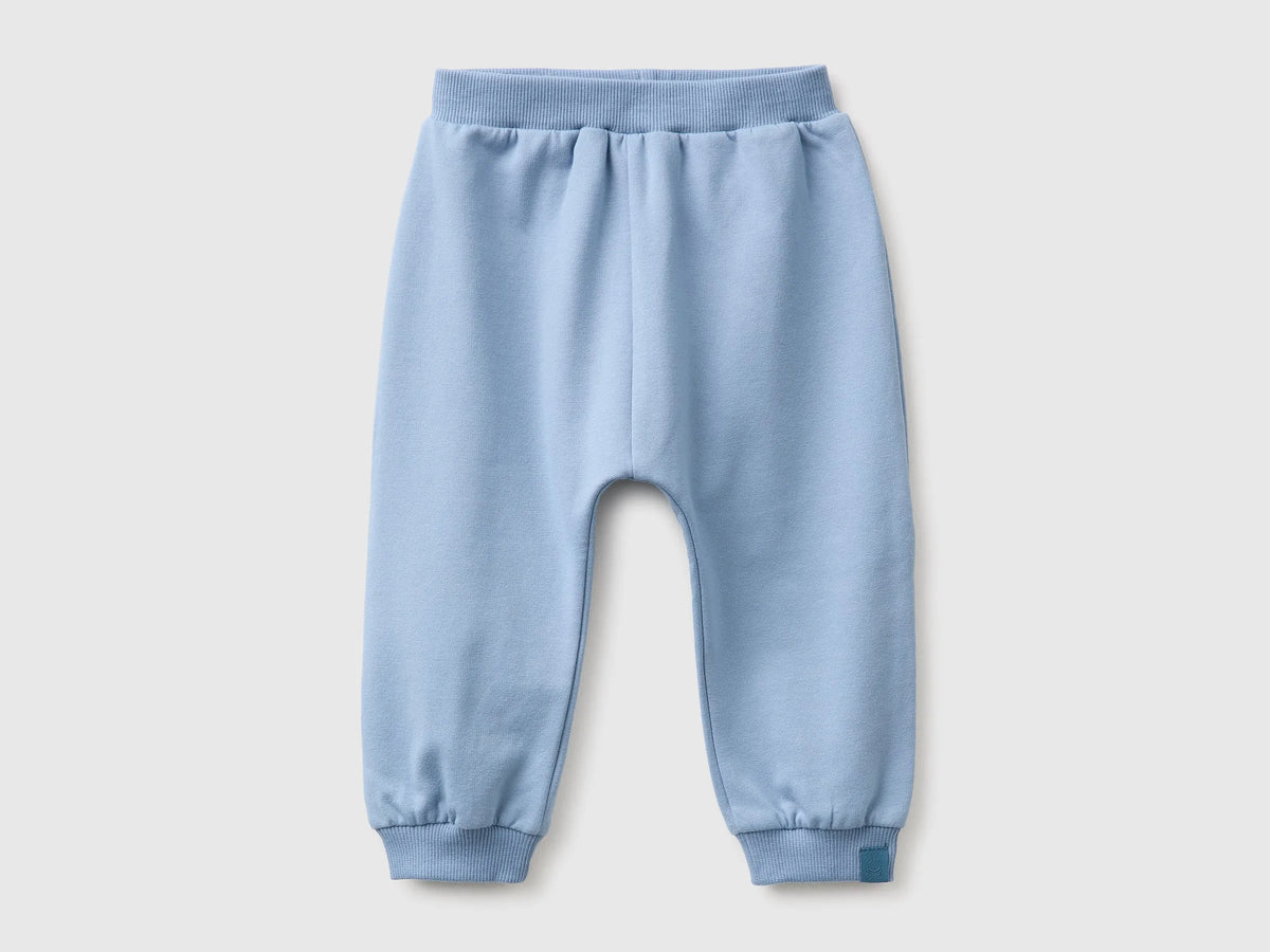Benetton Light Blue New Born Stretch Sweatpants SKU: 3YWVAF02Q_09A Image 01