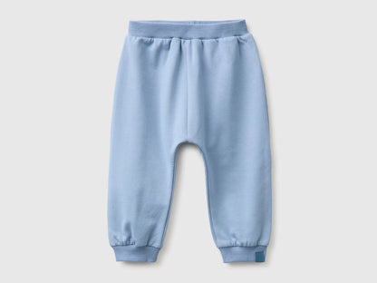 Benetton Light Blue New Born Stretch Sweatpants SKU: 3YWVAF02Q_09A Image 01
