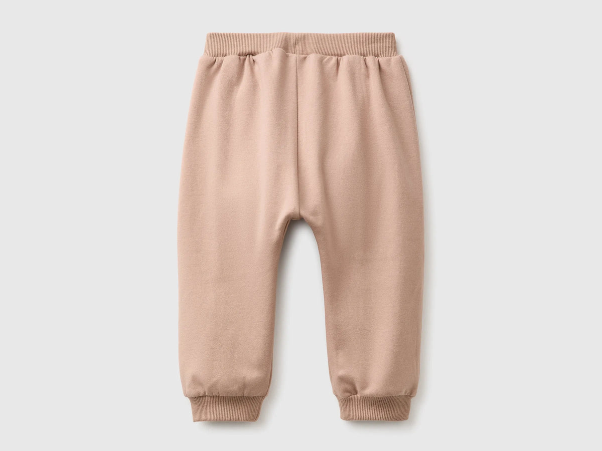 Benetton Dove Gray New Born Stretch Sweatpants SKU: 3YWVAF02Q_199 Image 02