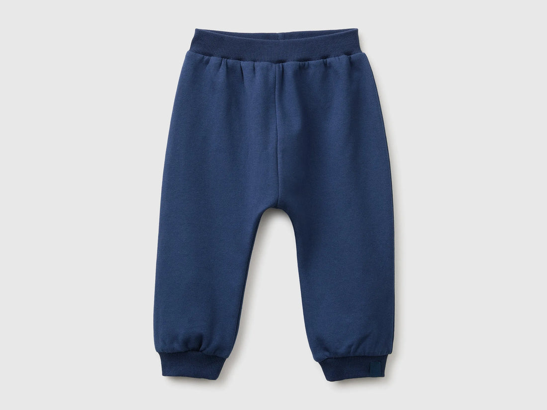 Benetton Blue New Born Stretch Sweatpants SKU: 3YWVAF02Q_355 Image 01