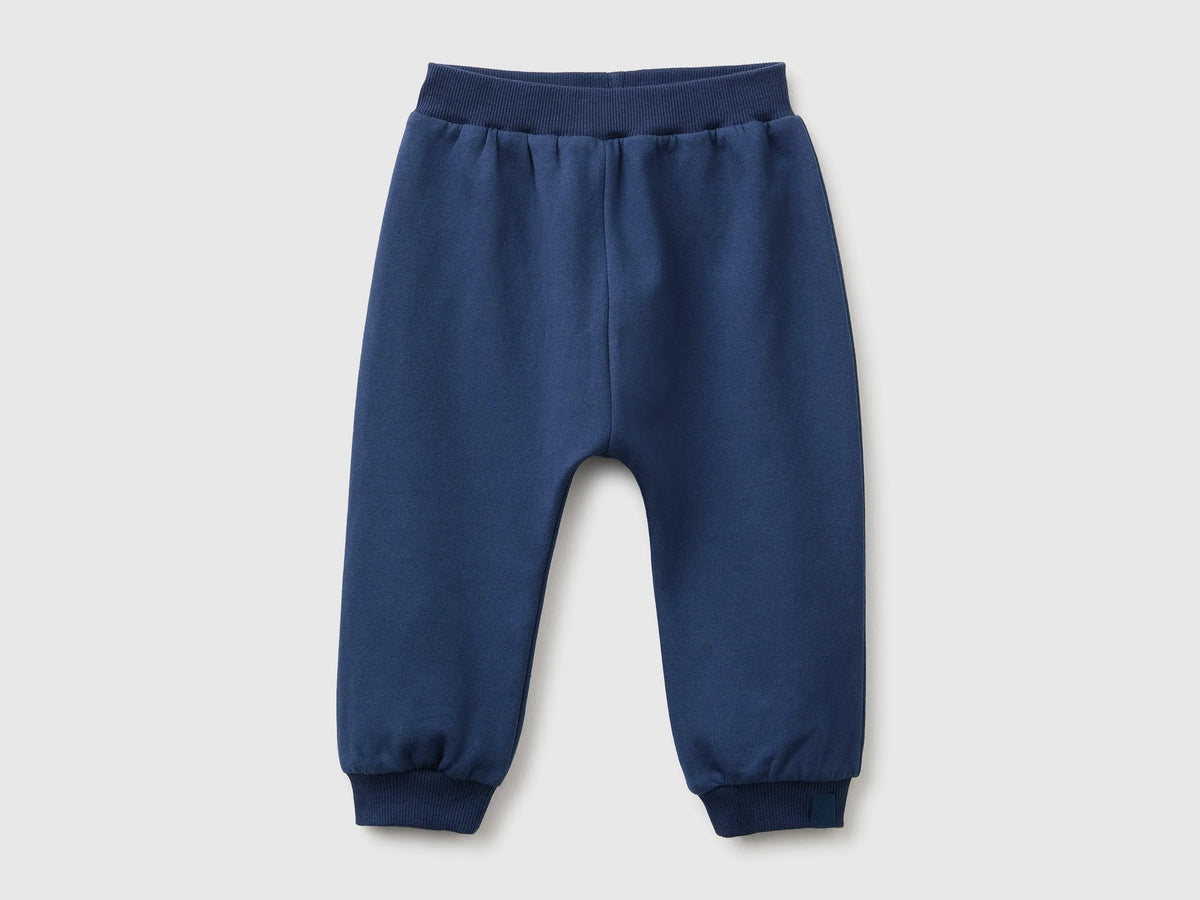 Benetton Blue New Born Stretch Sweatpants SKU: 3YWVAF02Q_355 Image 01