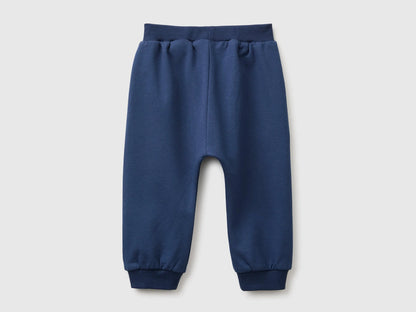 Benetton Blue New Born Stretch Sweatpants SKU: 3YWVAF02Q_355 Image 02