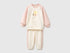 Benetton Creamy White Unisex Color Block Sweatshirt Outfit SKU: 3YWVAK01V_901 Image 01