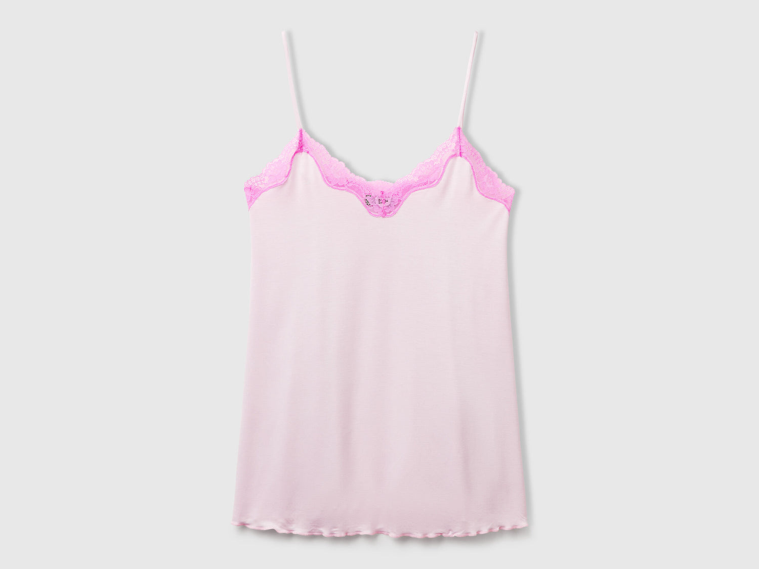 Benetton_Tank Top with Lace Edge_3Z123H00J_24Z_04