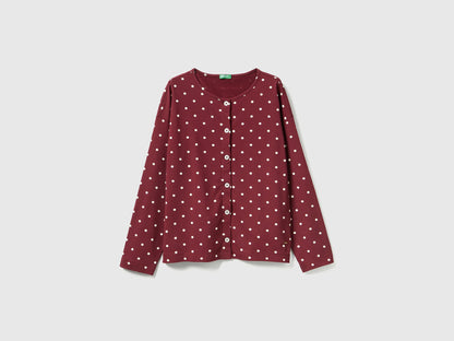 Benetton_Burgundy_Polka Dot Top in Warm Cotton_3ZMB3M07R_62Q_01