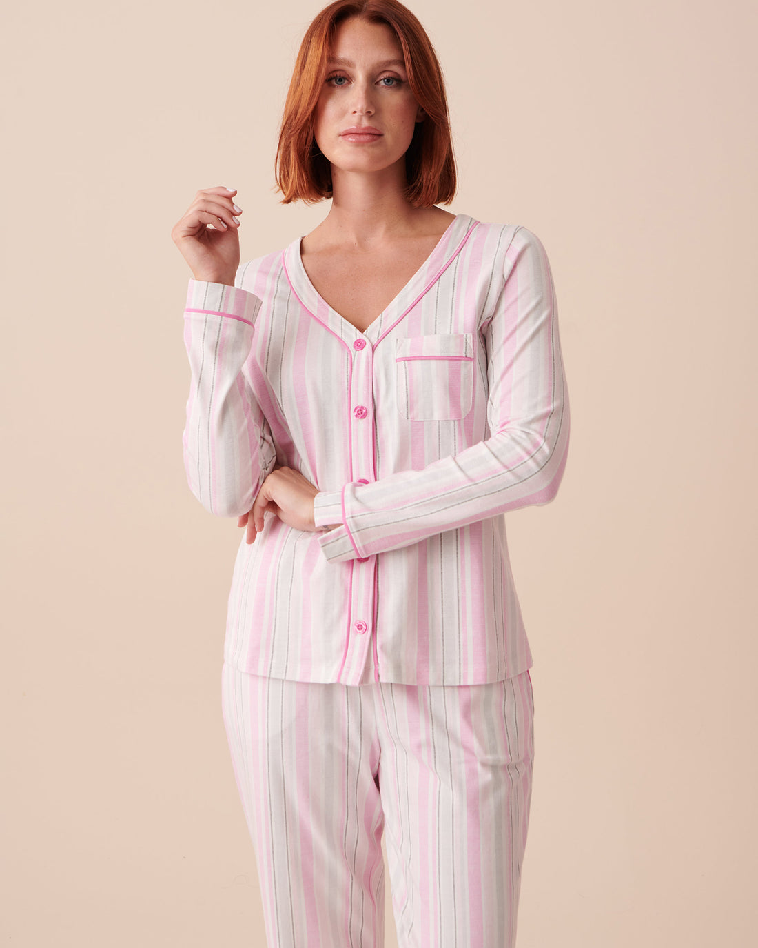 Cotton Long Sleeve Pyjama Shirt_40100524_P10357_01