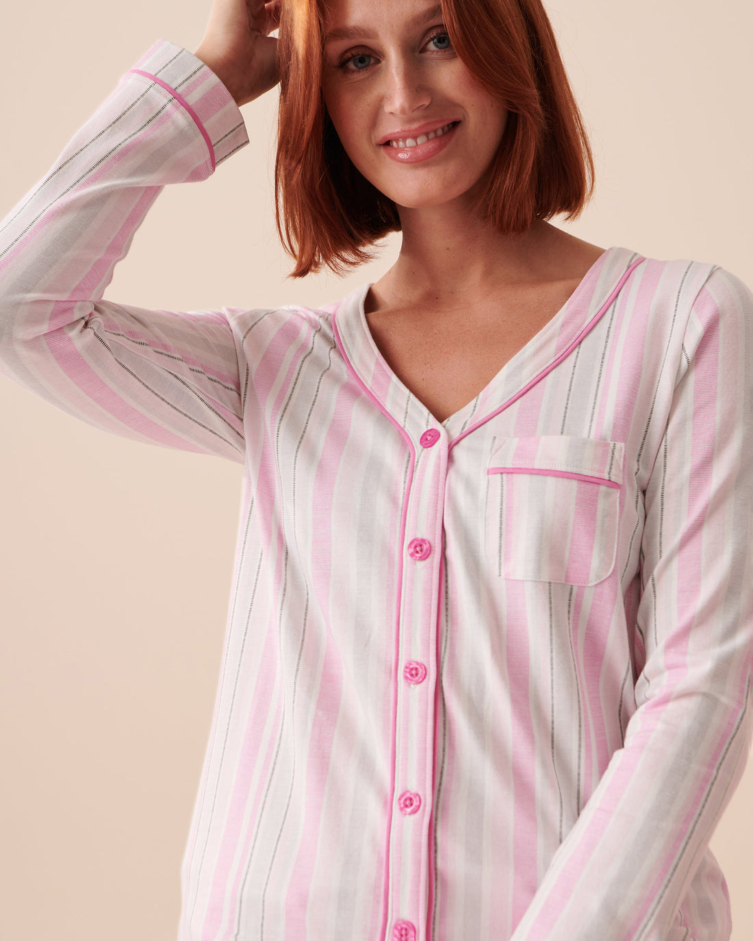 Cotton Long Sleeve Pyjama Shirt_40100524_P10357_03