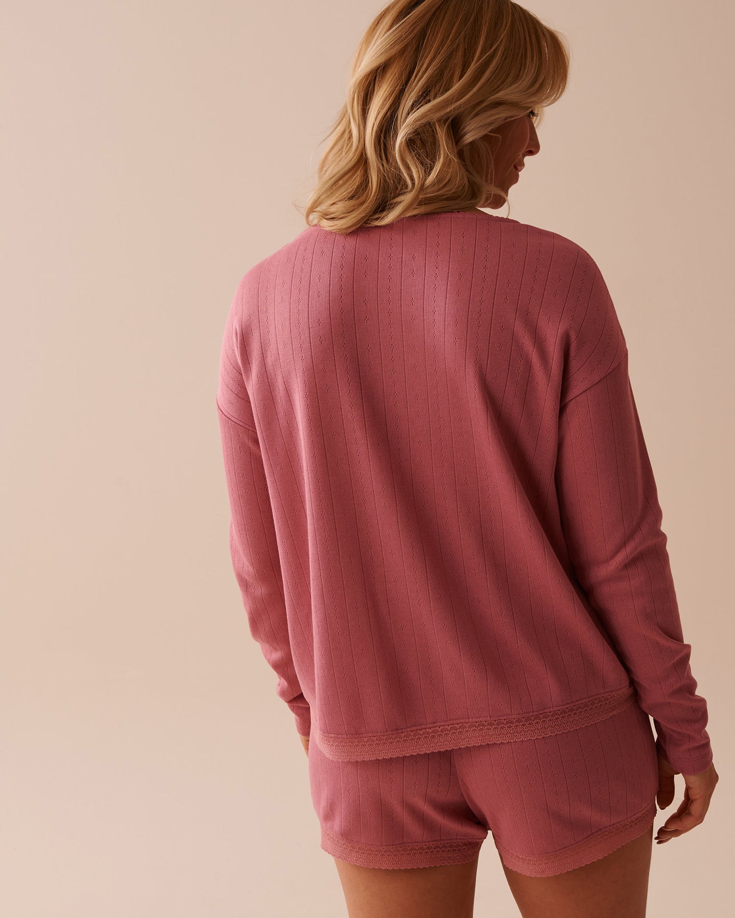 Pointelle Ribbed Wlace T-Shirt Long Sleeve_40100594_60161_02