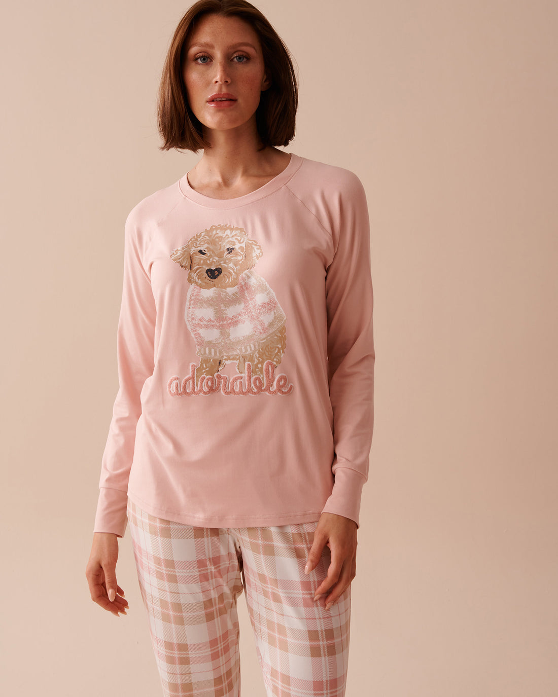 Dog Print Super Soft Long Sleeve Shirt_40100602_60059_01