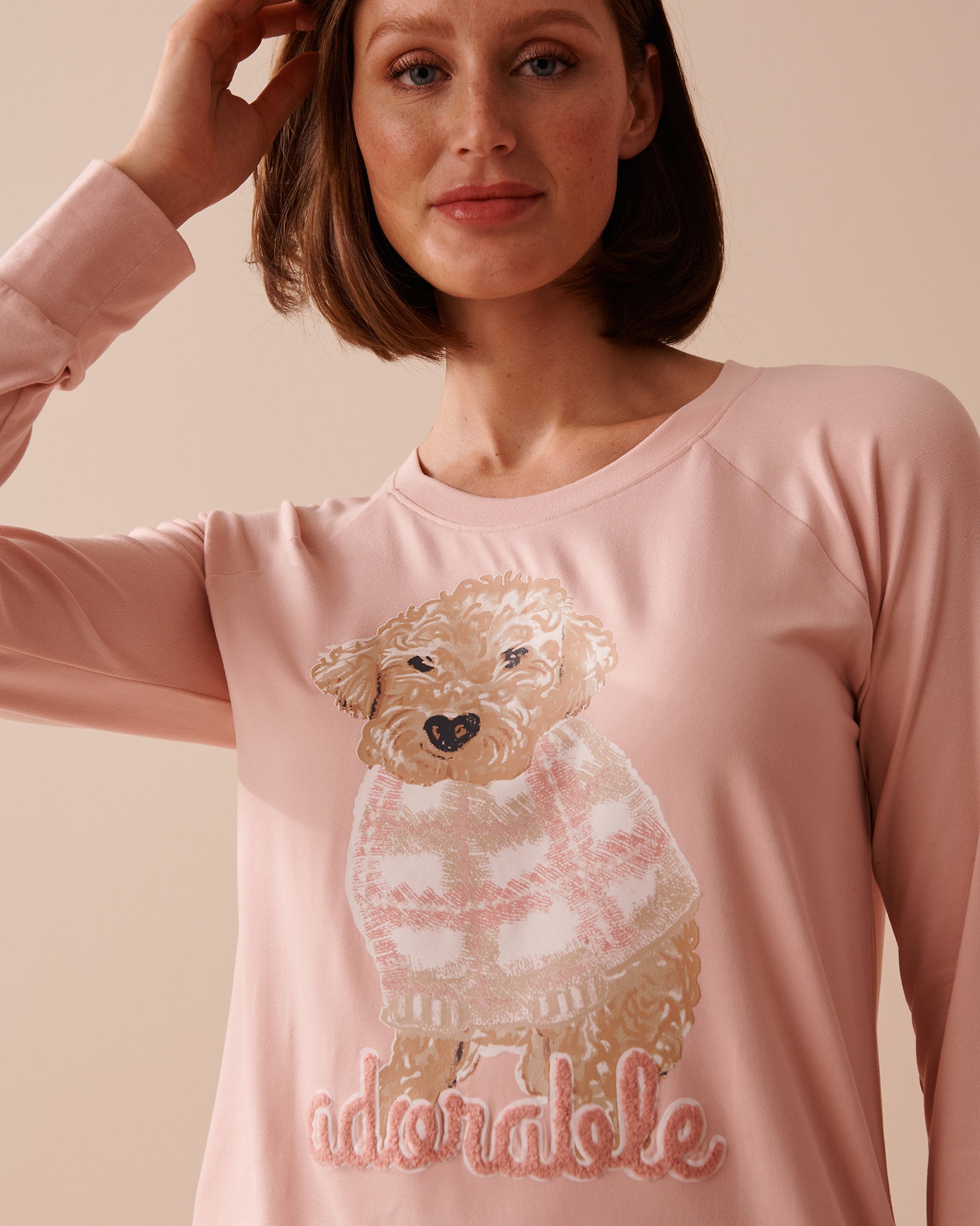 Dog Print Super Soft Long Sleeve Shirt_40100602_60059_03