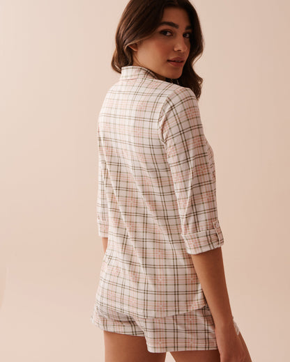 Pink Plaid Super Soft Button-Down Shirt_40100603_P10415_02