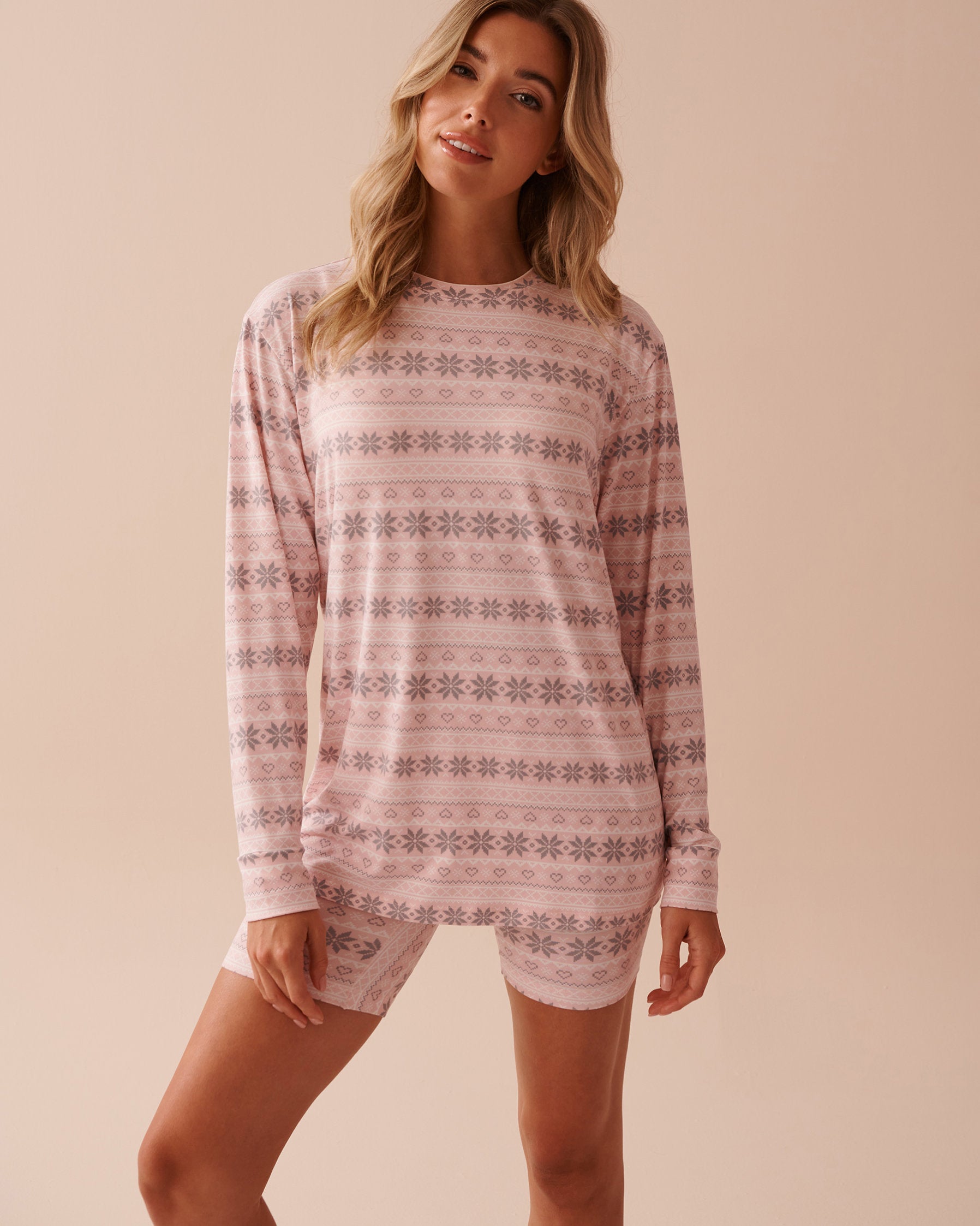 Fair Isle Print Super Soft Long Sleeve Shirt_40100643_P60296_01