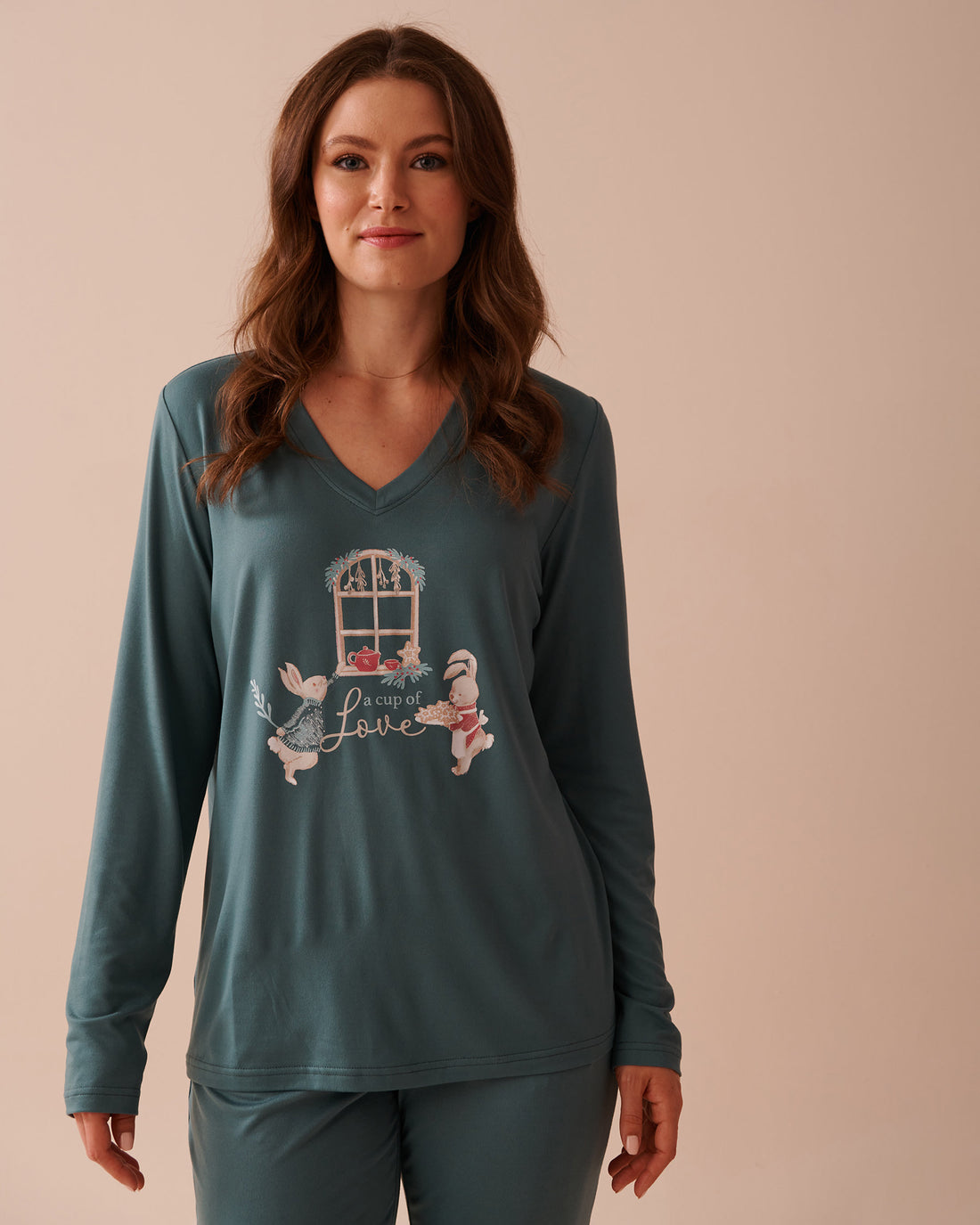 Rabbit Print Super Soft Long Sleeve Shirt_40100659_40045_01