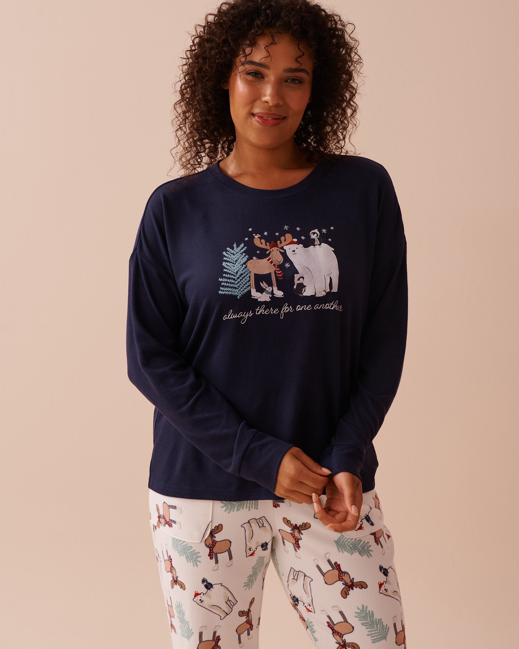 Animal Print Recycled Fibers Long Sleeve Shirt_40100665_40009_01