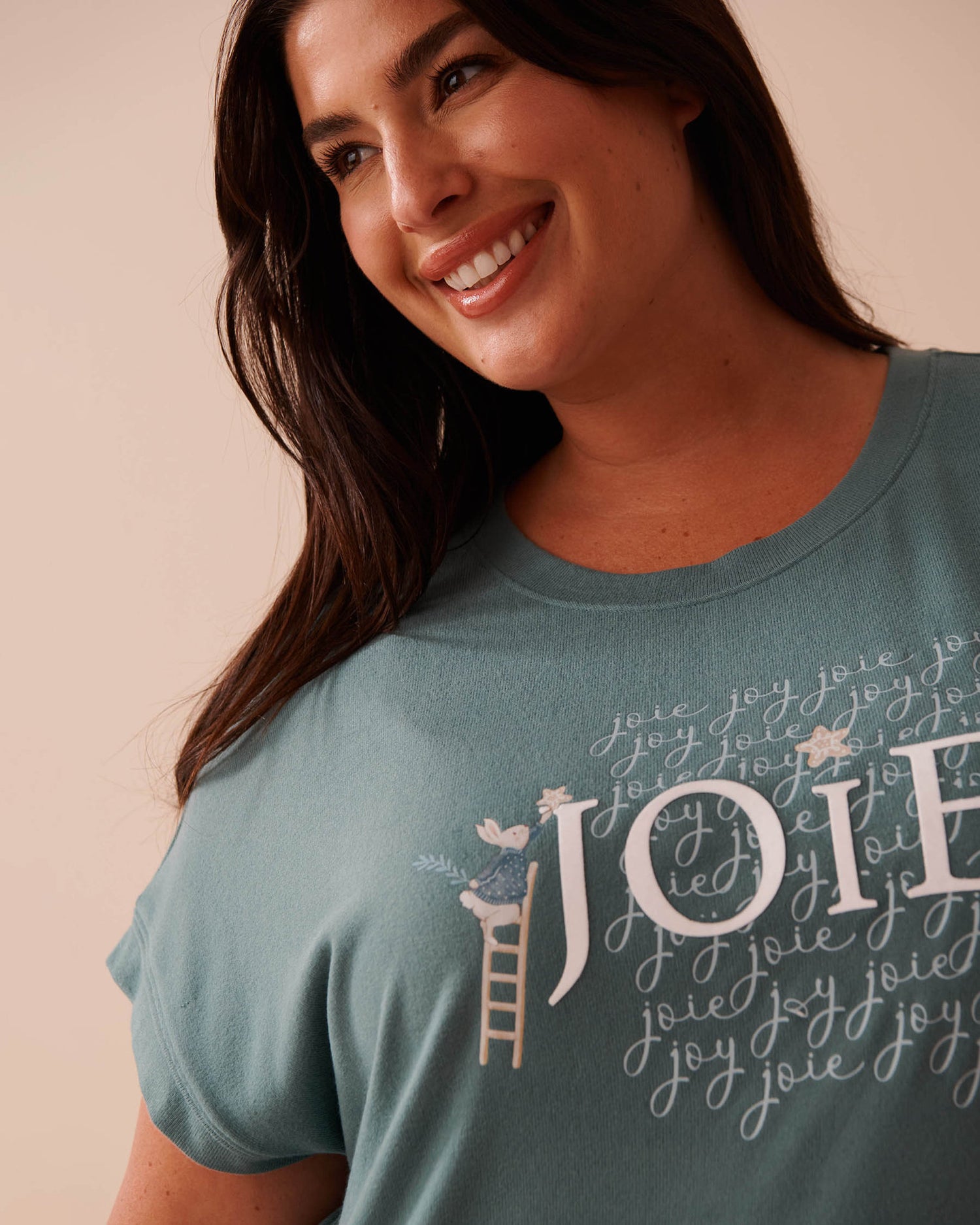 Rabbit Print Recycled Fibers T-shirt_40100667_40045_03