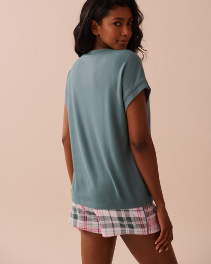 Rabbit Print Recycled Fibers T-shirt_40100667_40045_05