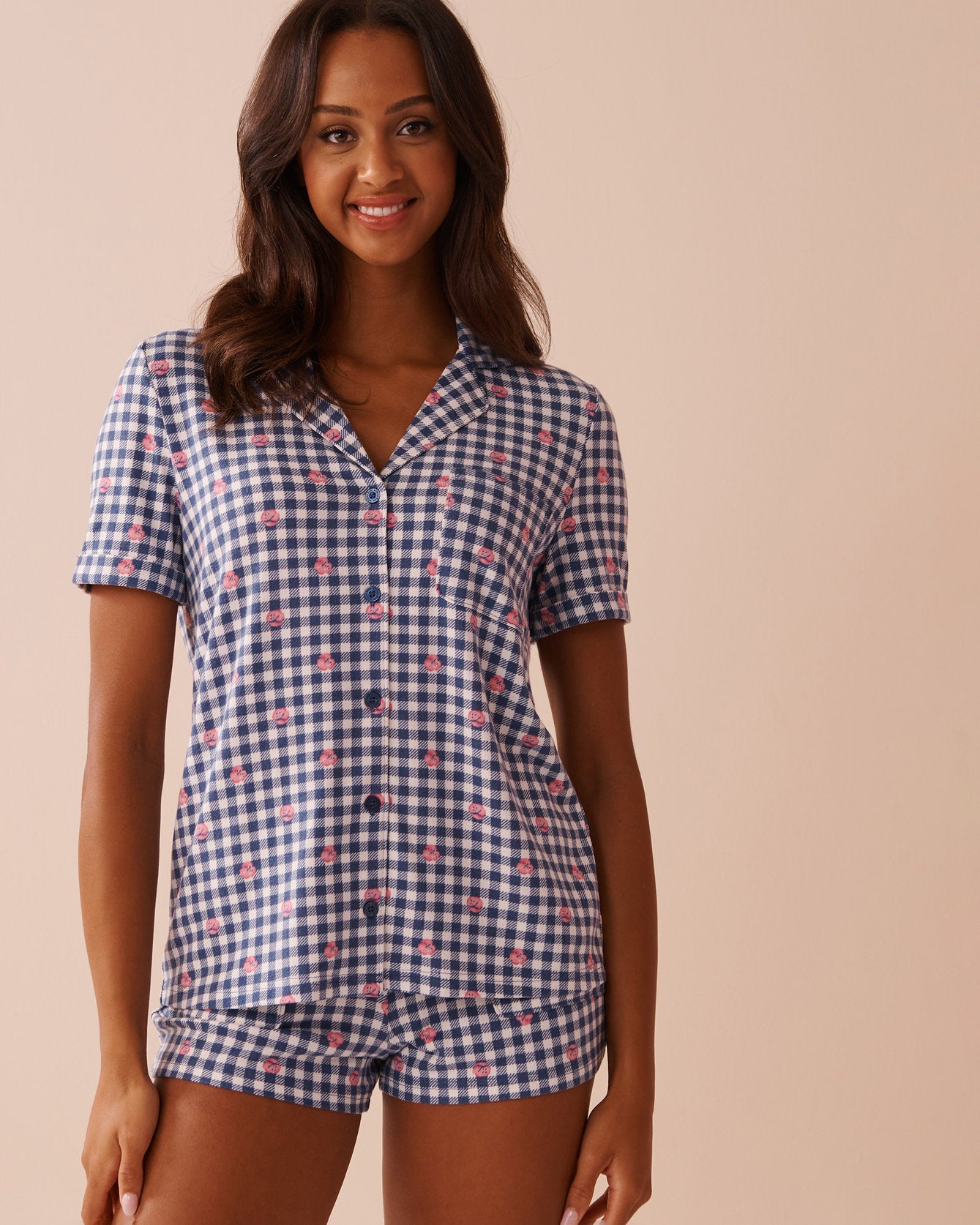 La Vie en Rose_Heart and Letter Print Recycled Fibers Button-Down_40100672_P40414_01