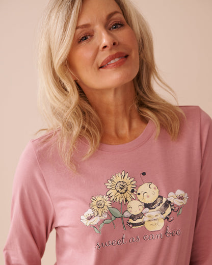 La Vie en Rose_Bee Print Cotton Long Sleeve Shirt_40100692_60077_03