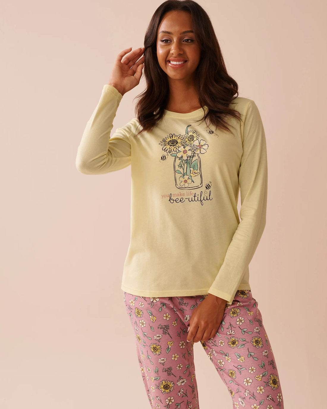 La Vie en Rose_Bee Print Cotton Long Sleeve Shirt_40100692_70033_01