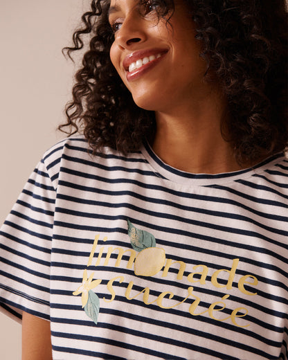 La Vie en Rose_Lemon Print and Stripes Cotton T-Shirt_40100694_P10479_03