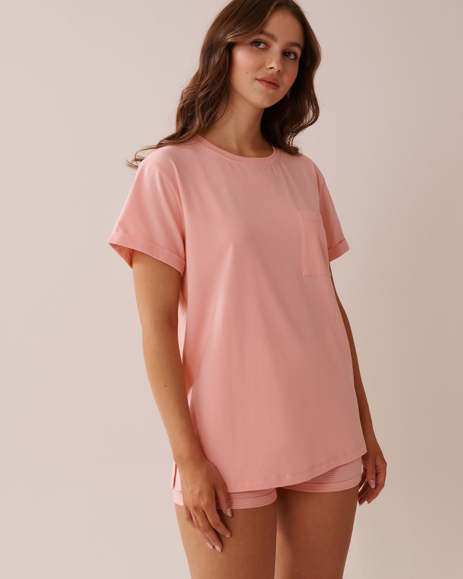 La Vie en Rose_Cotton T-Shirt with Pocket_40100698_70071_01