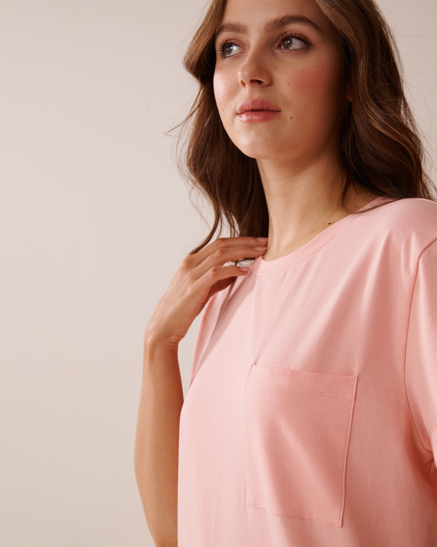 La Vie en Rose_Cotton T-Shirt with Pocket_40100698_70071_03