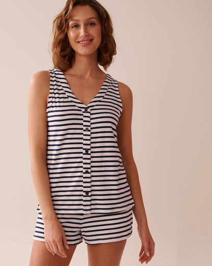 La Vie en Rose_Nautical Stripe Super Soft Button-Down Cami_40100714_P10479_01