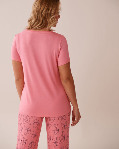 La Vie en Rose_Butterfly Print Soft Jersey Crew Neck T-Shirt_40100719_60010_02