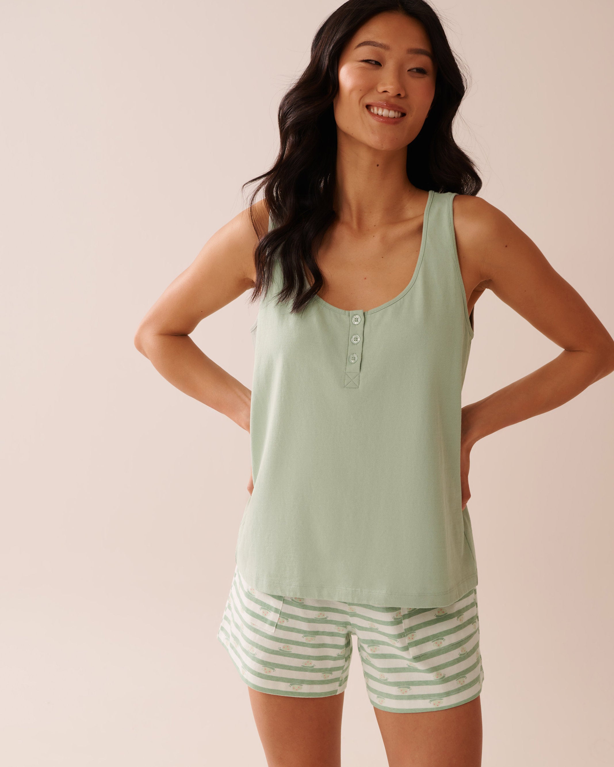 La Vie en Rose_Cotton Henley Cami_40100722_30055_01
