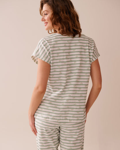 La Vie en Rose_Snail Print Cotton T-Shirt_40100724_P30116_02