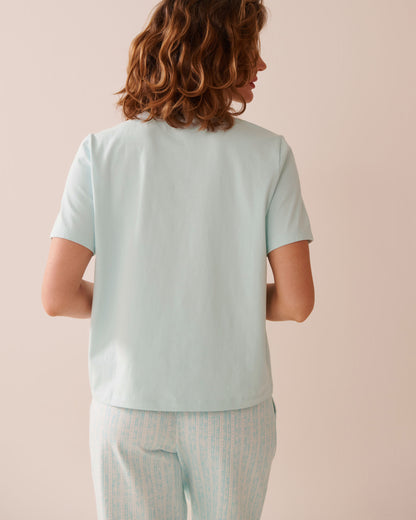 La Vie en Rose_Seashell Print Crew Neck Cotton T-Shirt_40100726_40090_05