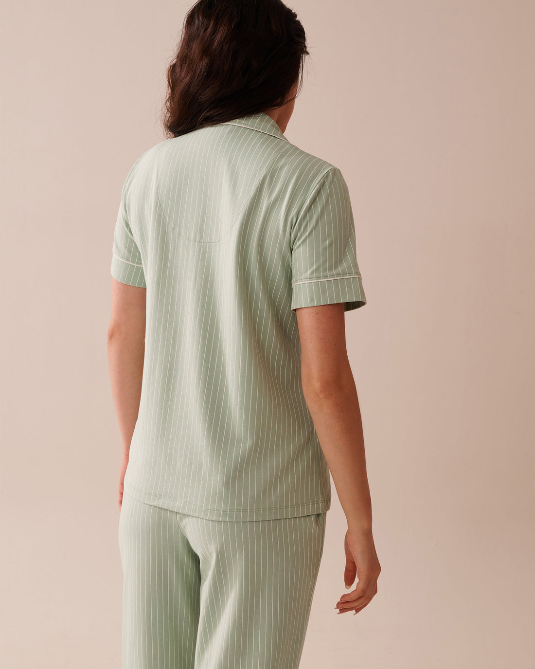 La Vie en Rose_Cotton Short Sleeve Button-down Shirt_40100728_P30118_02