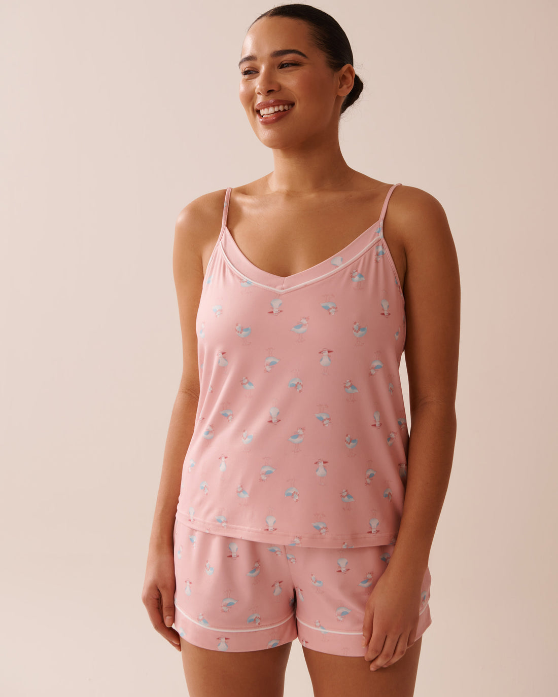 La Vie en Rose_Seagull Print Super Soft Cami_40100739_P60357_01