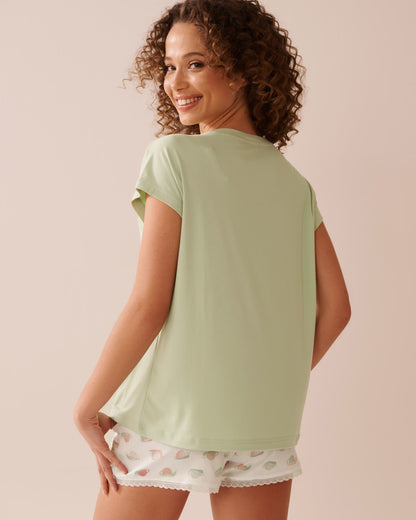 La Vie en Rose_Snail Print Super Soft T-Shirt_40100743_30067_02