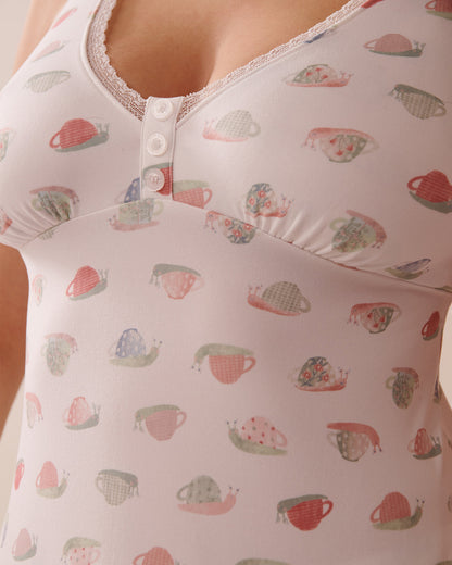 La Vie en Rose_Snail Print Lace Trim Super Soft Cami_40100744_P10496_03