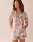 La Vie en Rose_Watercolour Flower Print Super Soft Button-down Shirt_40100746_P60362_01
