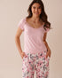 La Vie en Rose_Parfait Pink_Camellia Print Lace Trim Super Soft T-shirt_40100751_60165_01