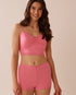 La Vie en Rose_Chateau Rose_Super Soft Lace Trim Crop Cami with Shelf Bra_40100754_60203_01