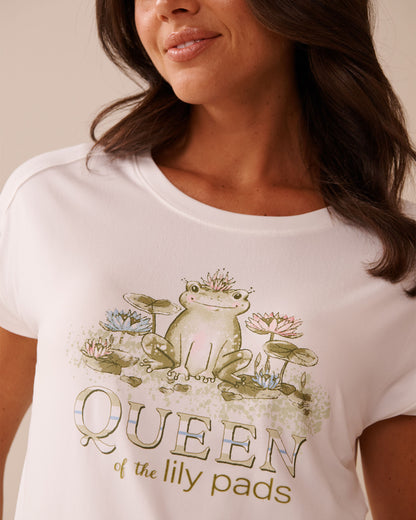 La Vie en Rose_Snow White_Frog Print Super Soft T-shirt_40100755_10011_04