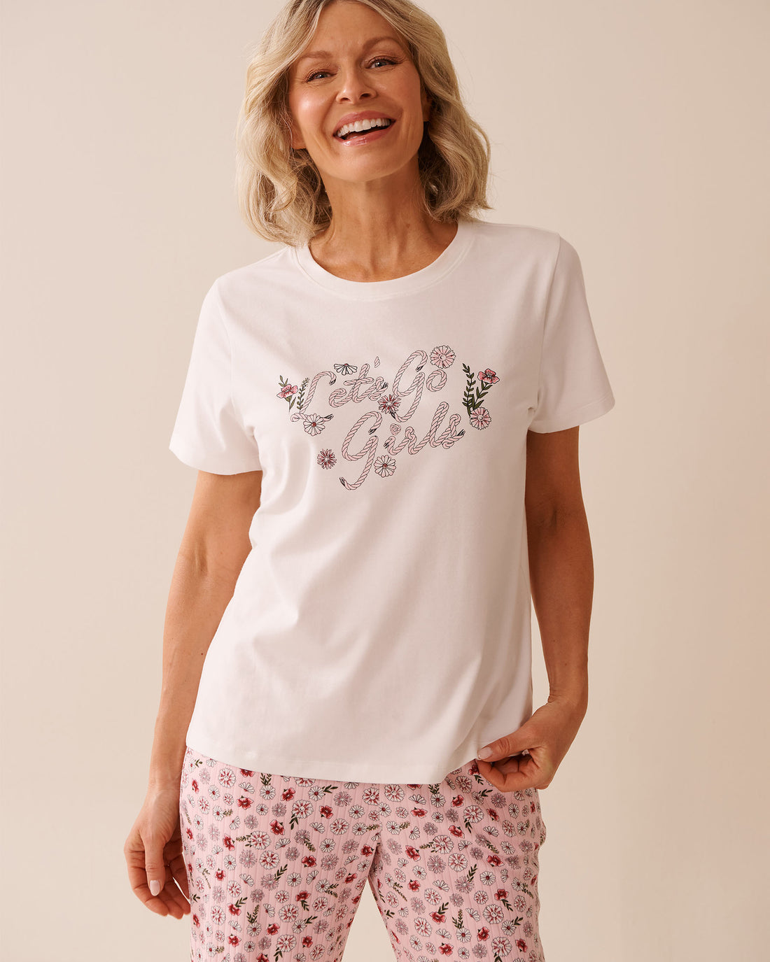La Vie en Rose_Snow White_Floral Print Cotton T-shirt_40100756_10011_01