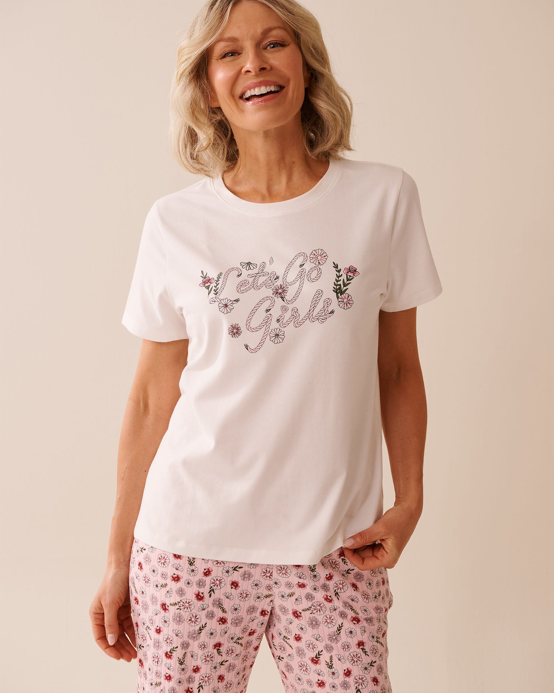 La Vie en Rose_Snow White_Floral Print Cotton T-shirt_40100756_10011_01