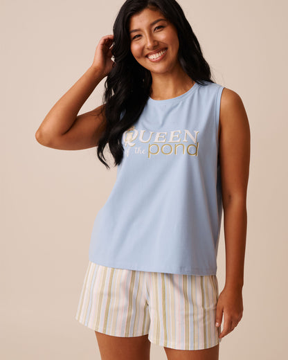 La Vie en Rose_Powder Blue_Frog Print Cotton Cami_40100757_40198_01