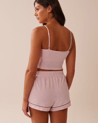 La Vie en Rose_Parfait Pink Pinstripe_Cotton Crop Cami_40100763_P60387_02